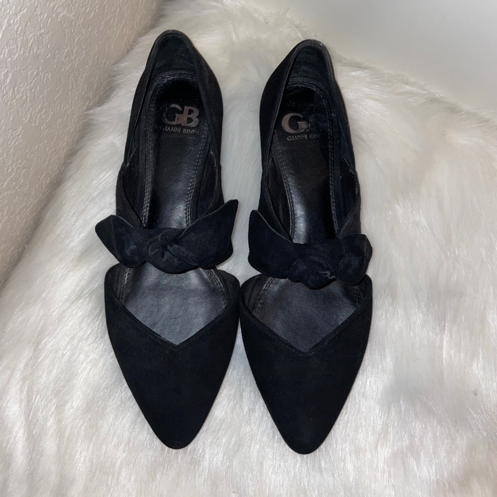 Gianni Bini Black Mary Jane Bow Flats